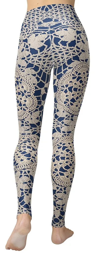 Crochet Print Yoga Leggings