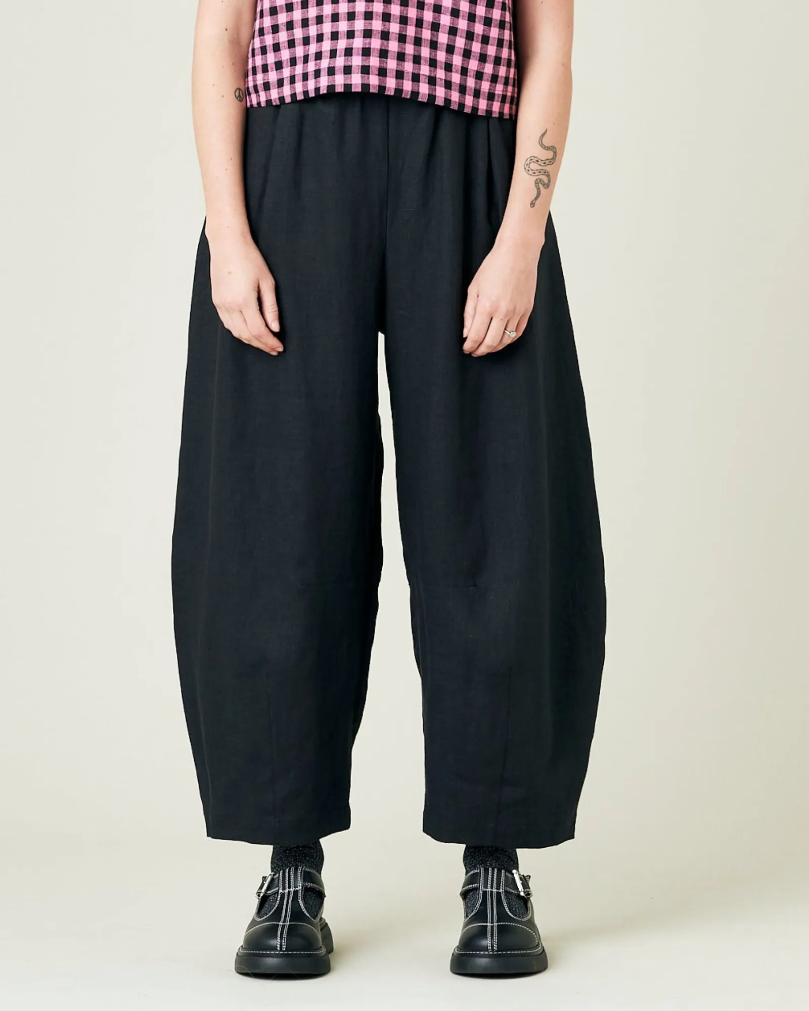 Daisy Black Linen Trousers