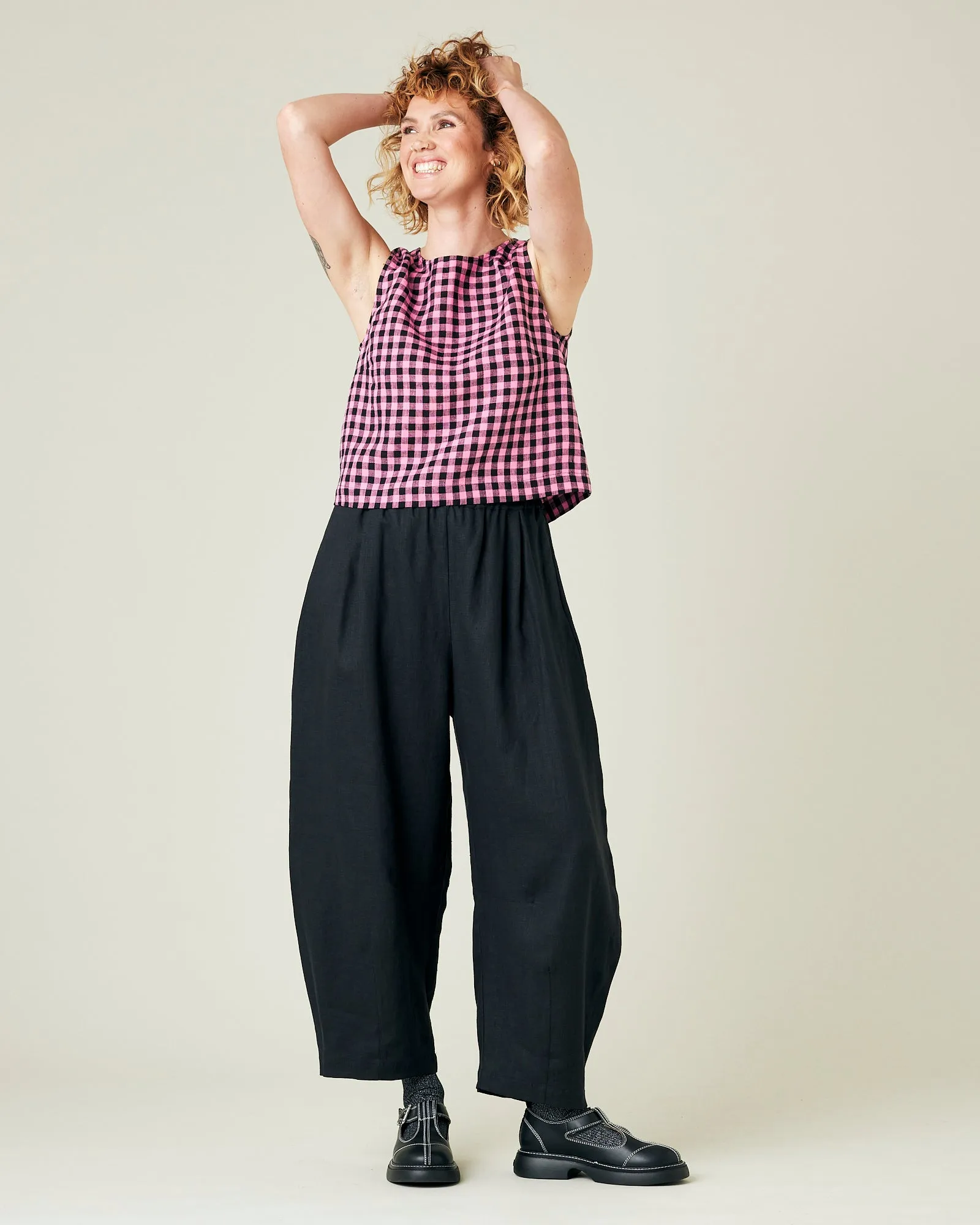 Daisy Black Linen Trousers