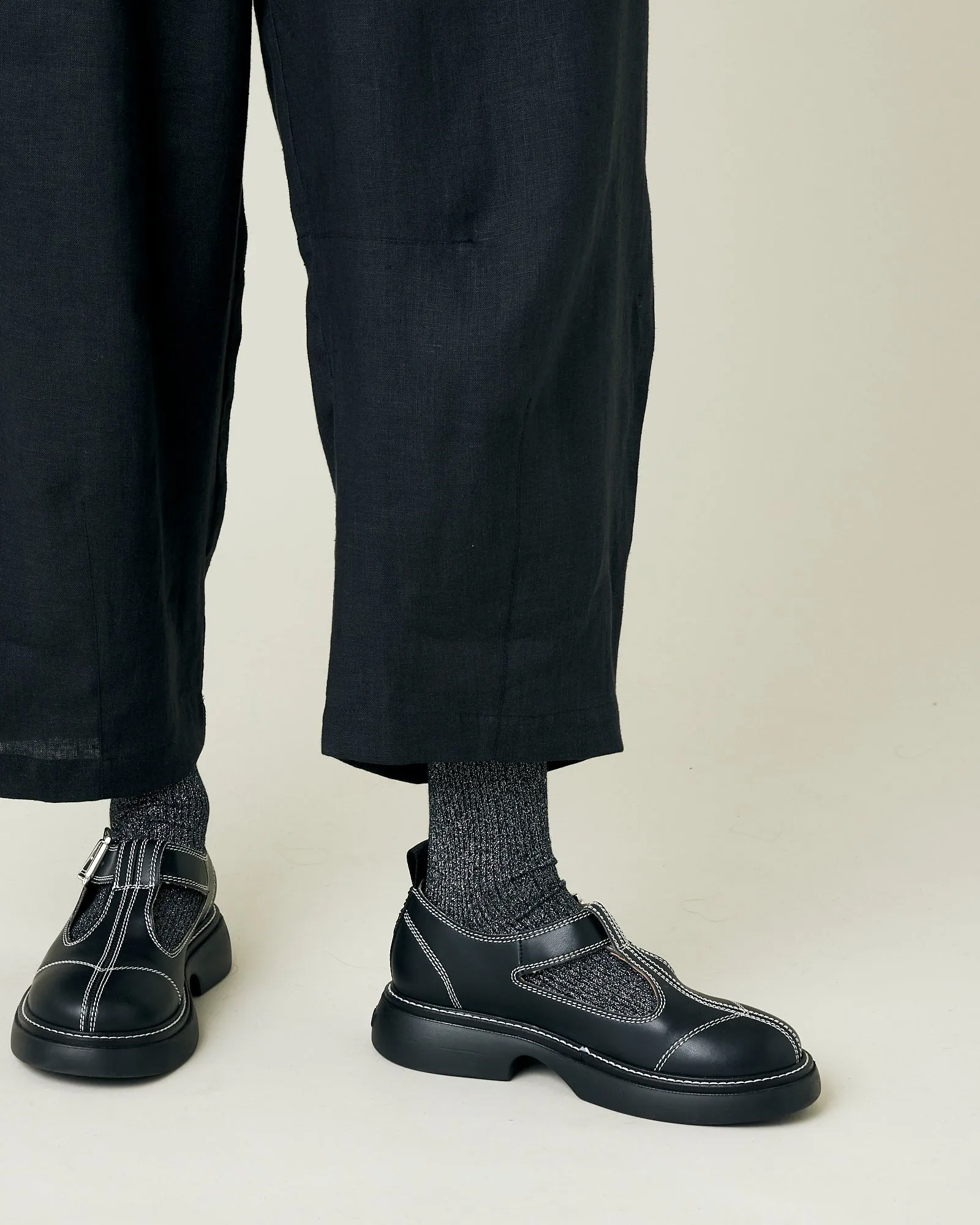 Daisy Black Linen Trousers