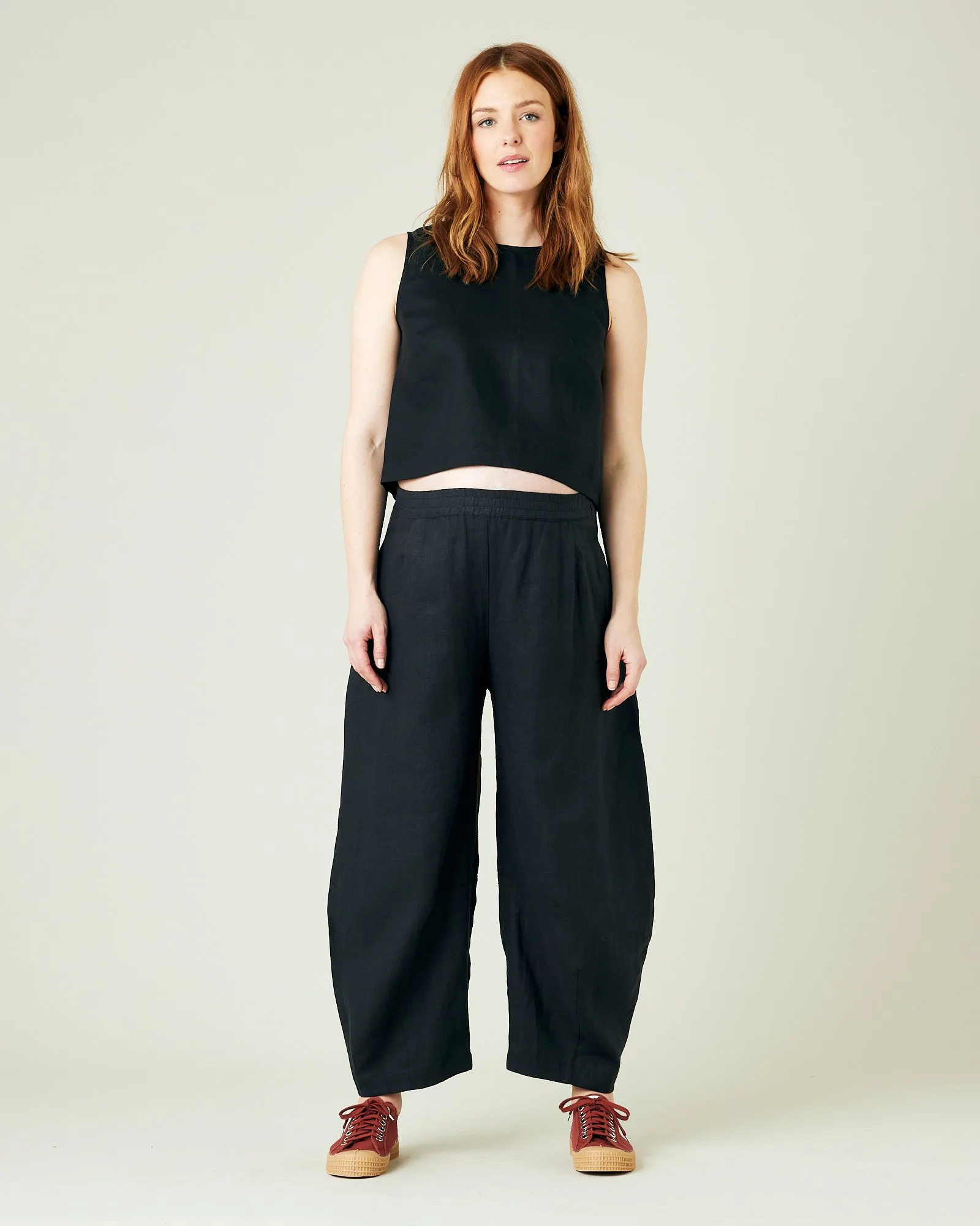 Daisy Black Linen Trousers