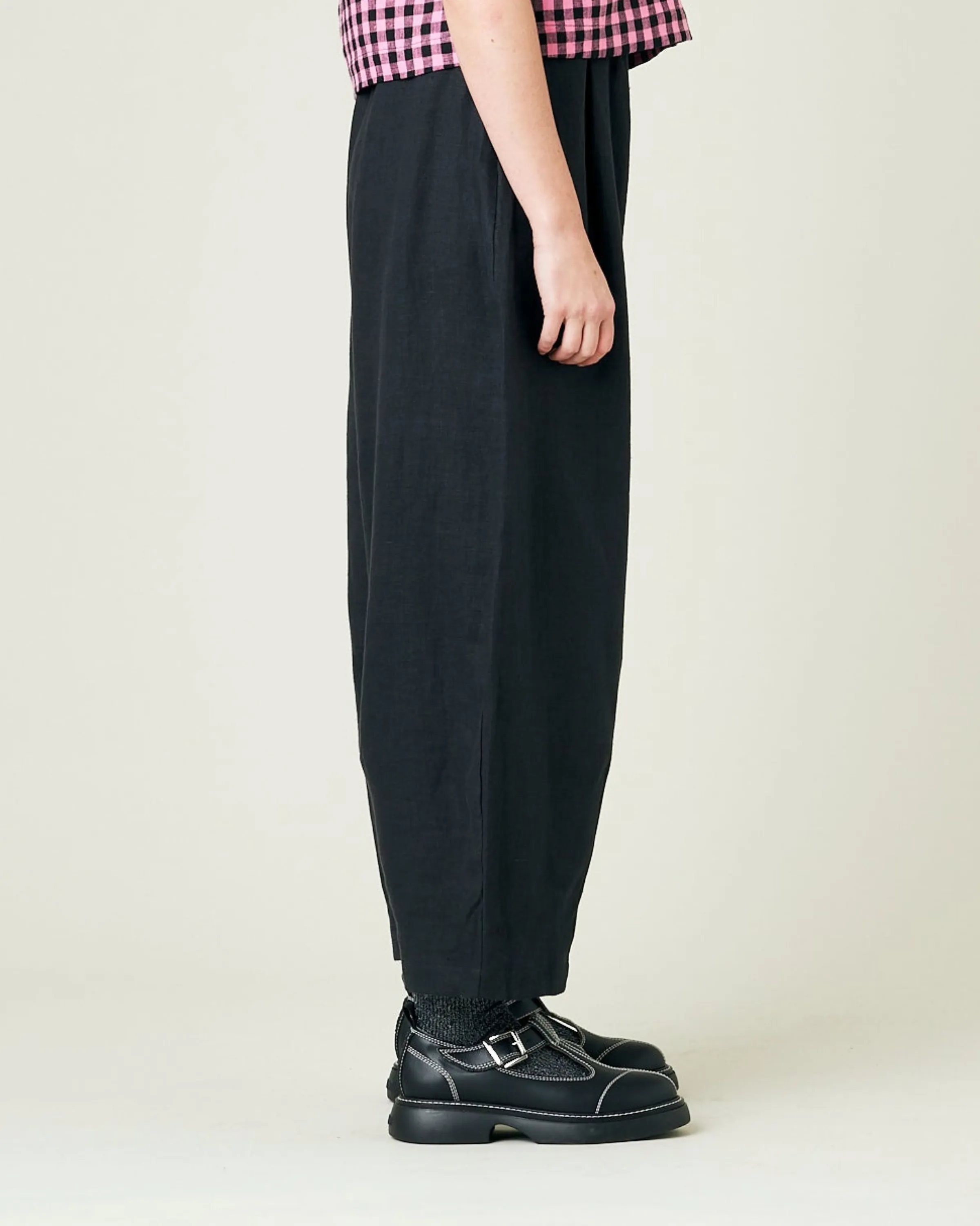 Daisy Black Linen Trousers