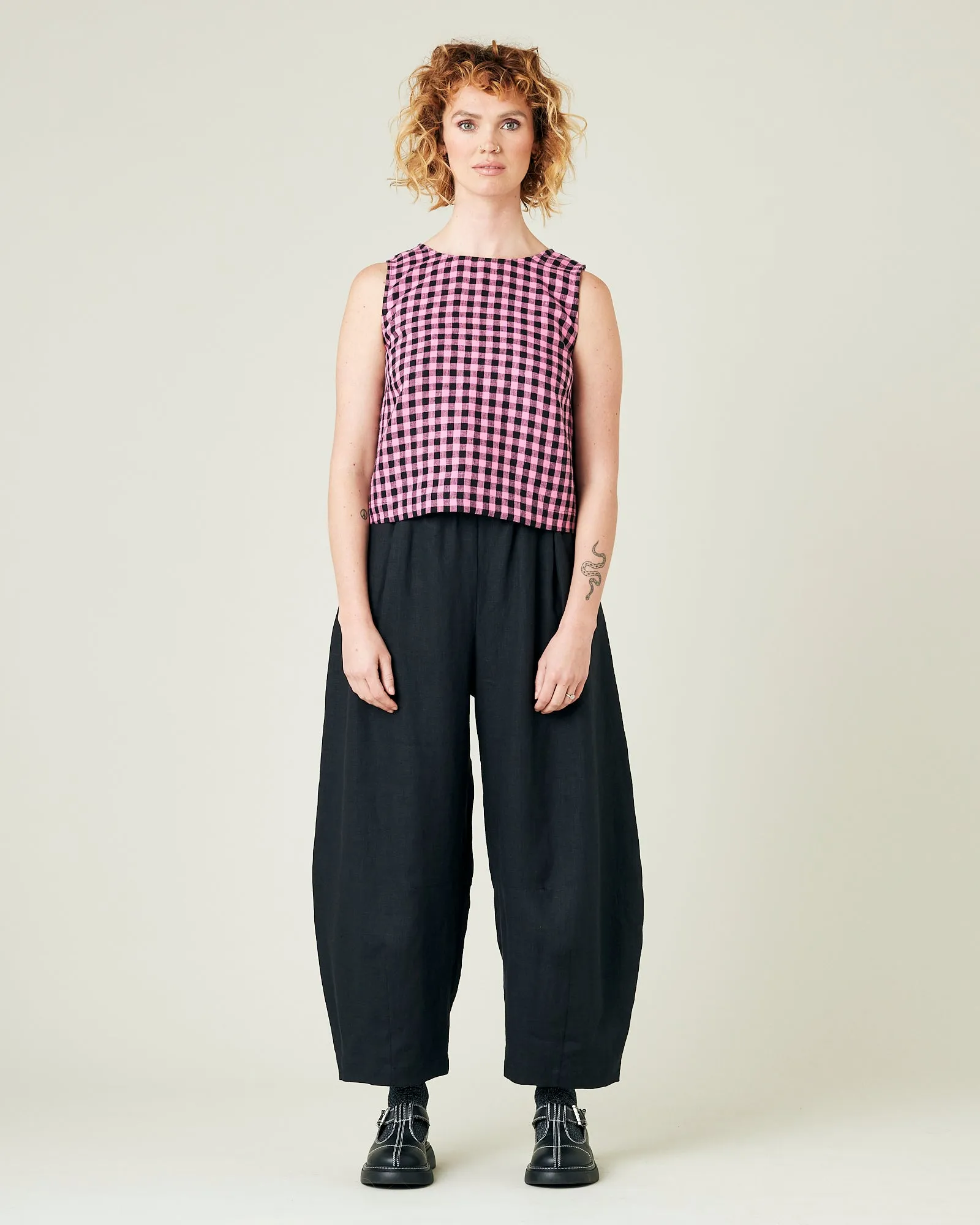 Daisy Black Linen Trousers