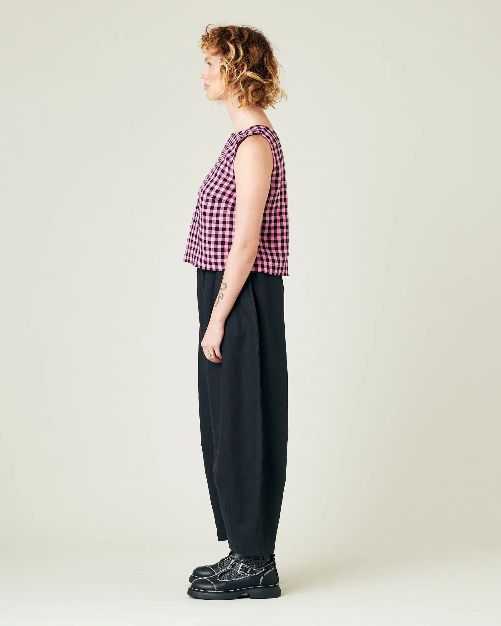 Daisy Black Linen Trousers