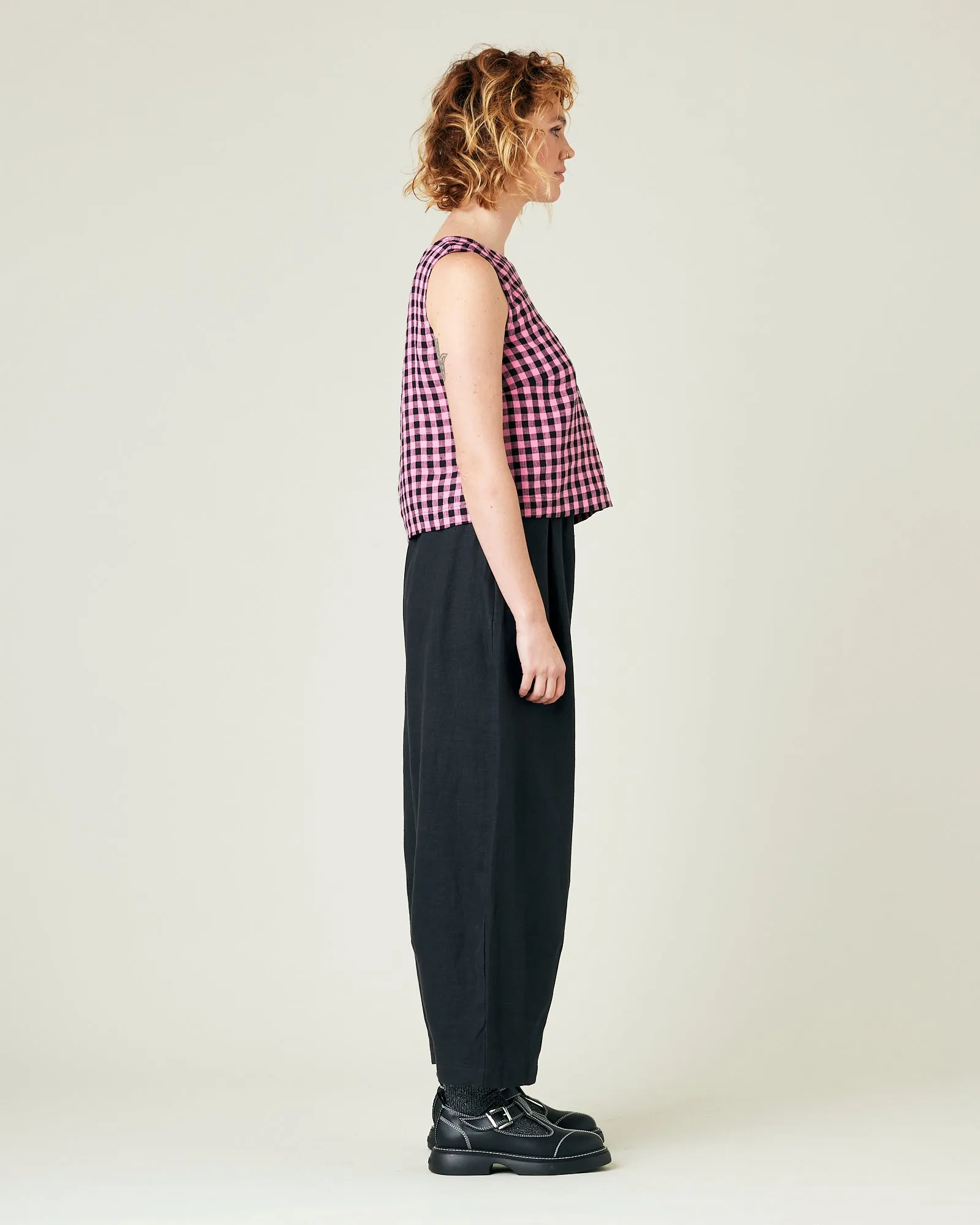 Daisy Black Linen Trousers