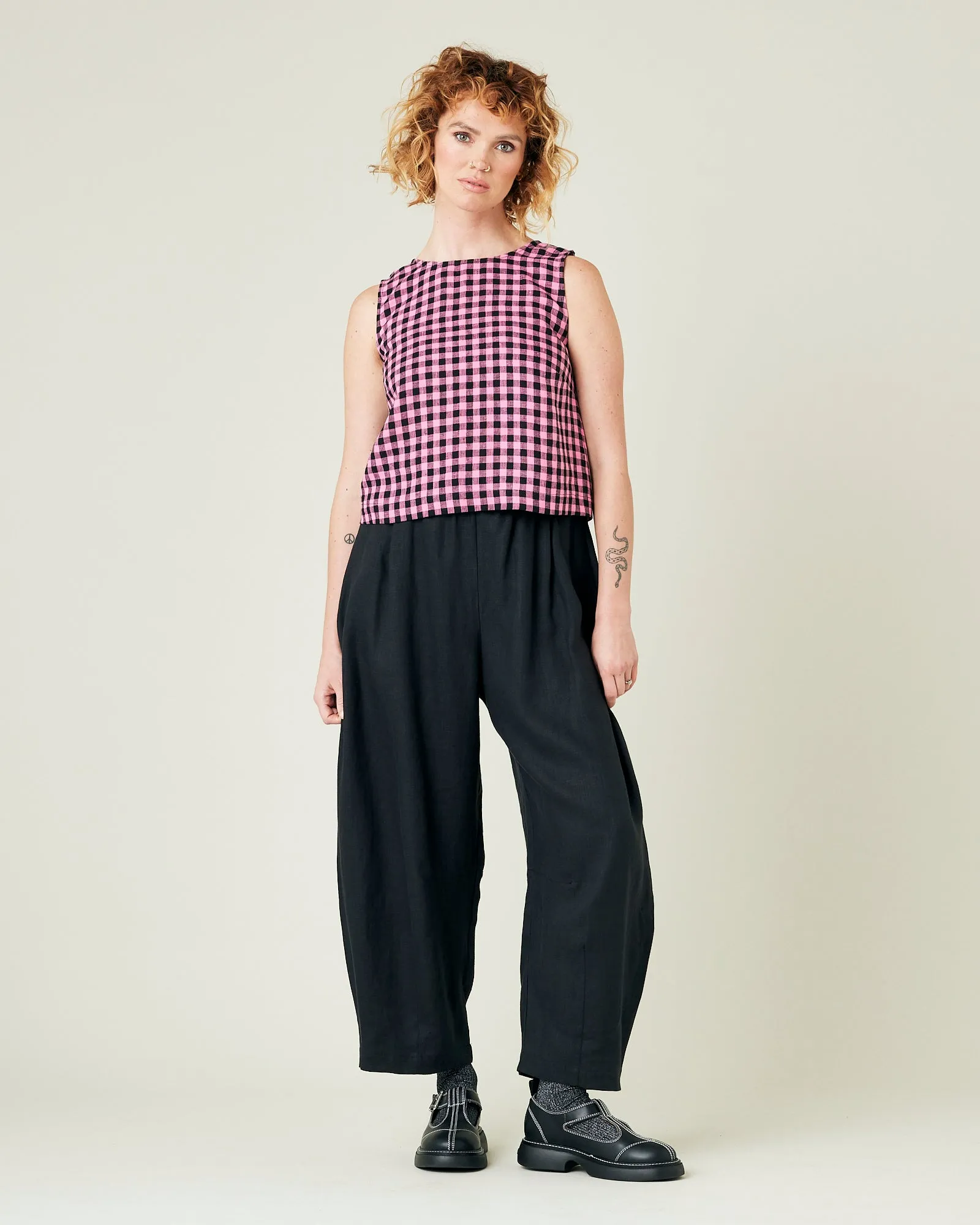 Daisy Black Linen Trousers