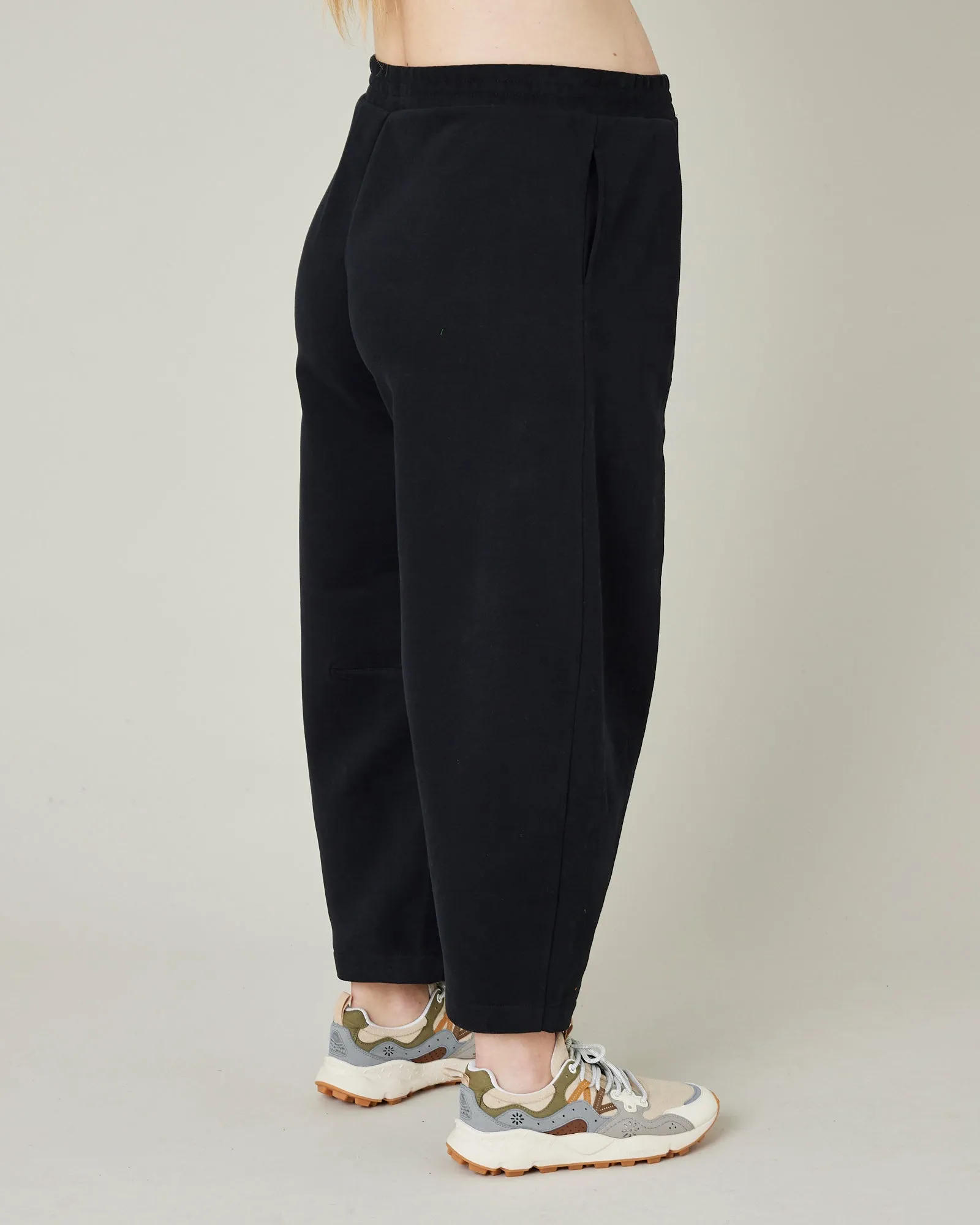 Daisy Black Organic Cotton Jersey Trousers