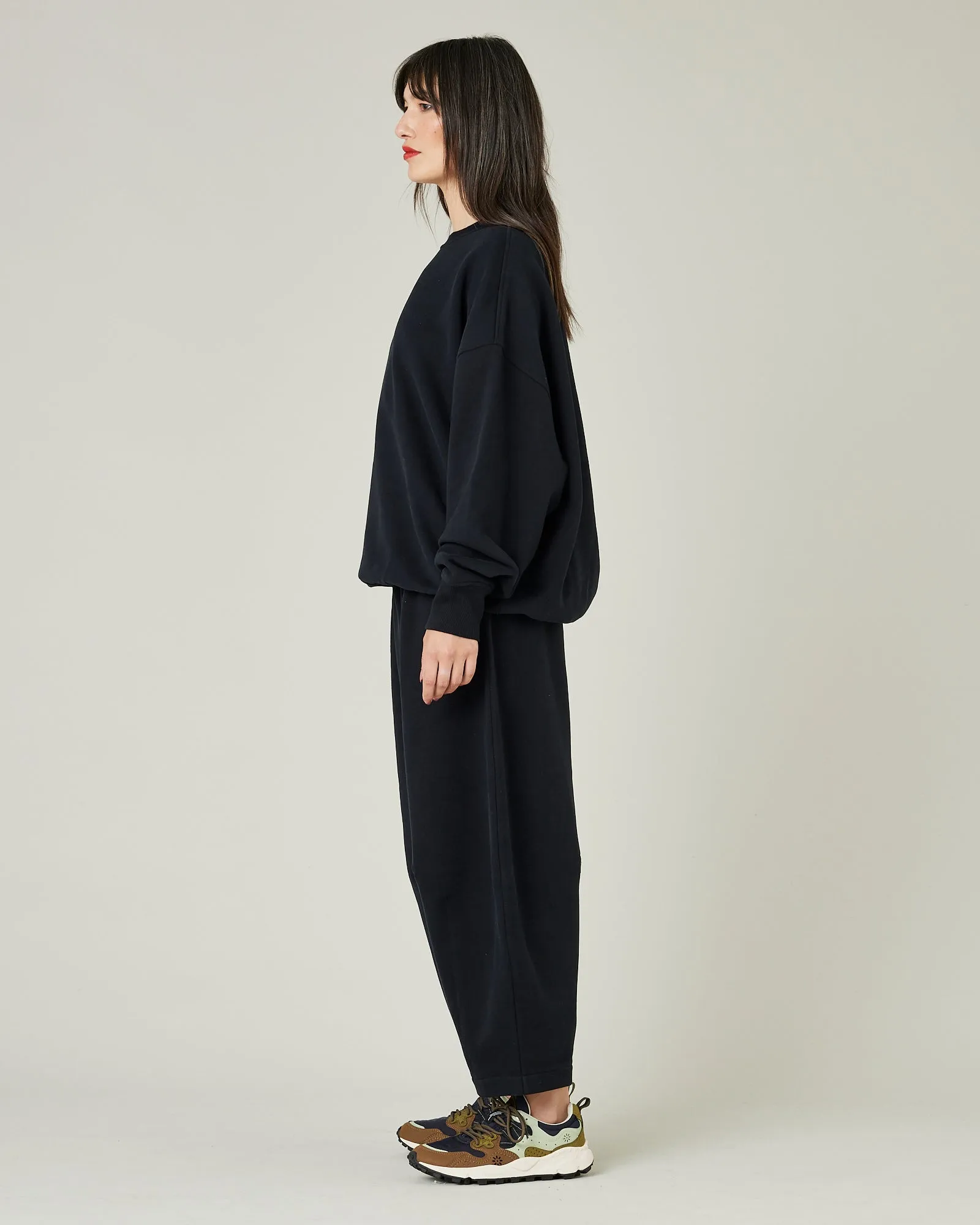 Daisy Black Organic Cotton Jersey Trousers