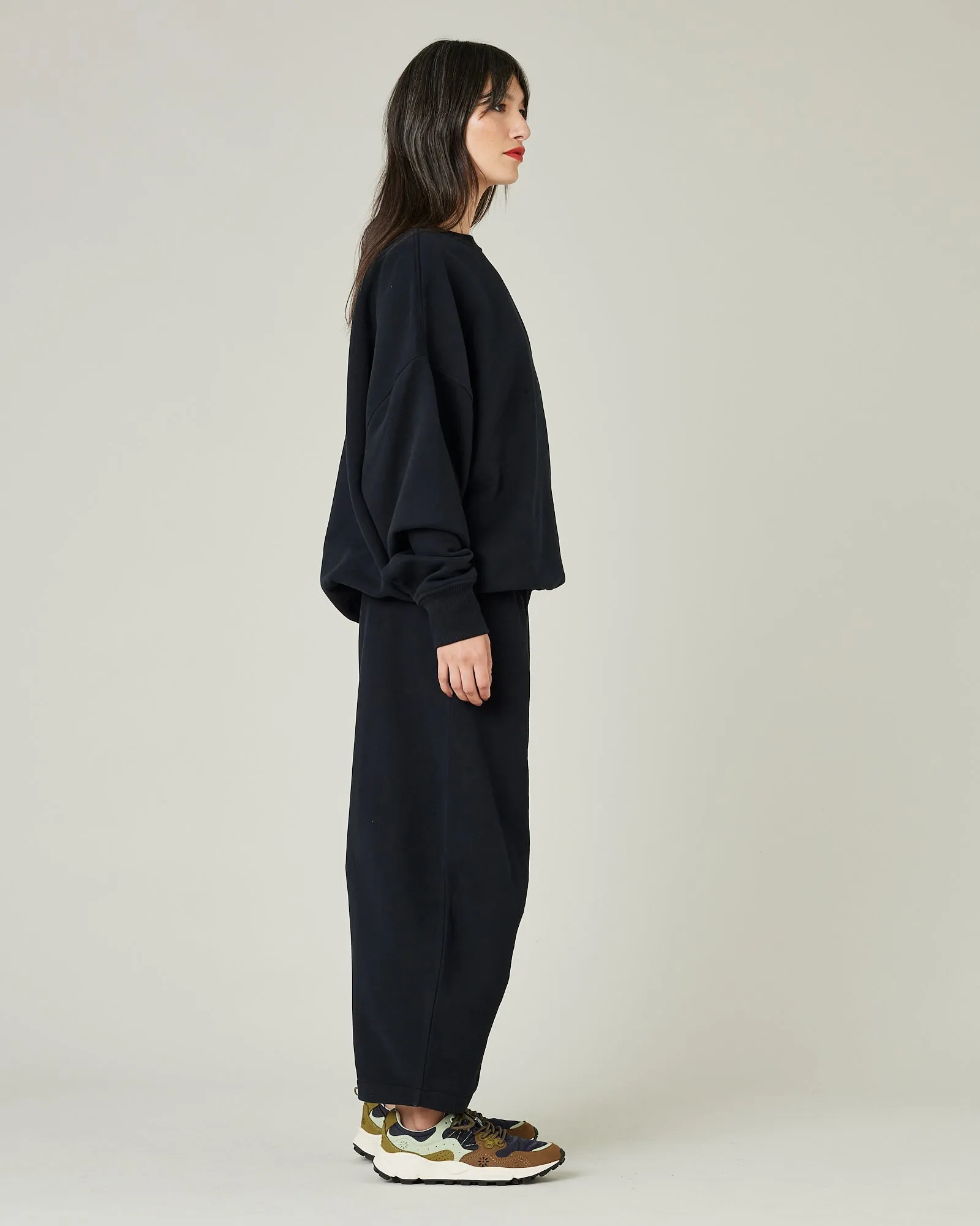 Daisy Black Organic Cotton Jersey Trousers