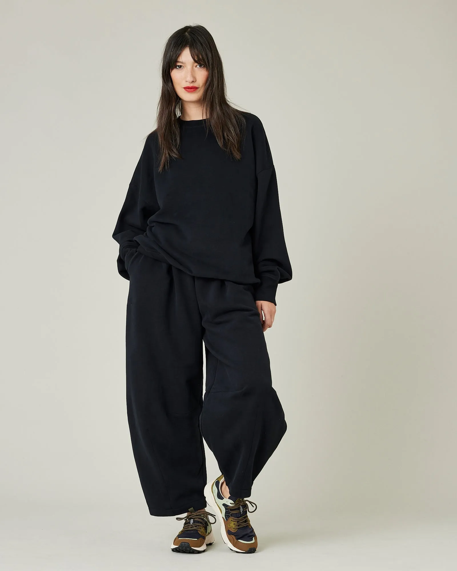 Daisy Black Organic Cotton Jersey Trousers