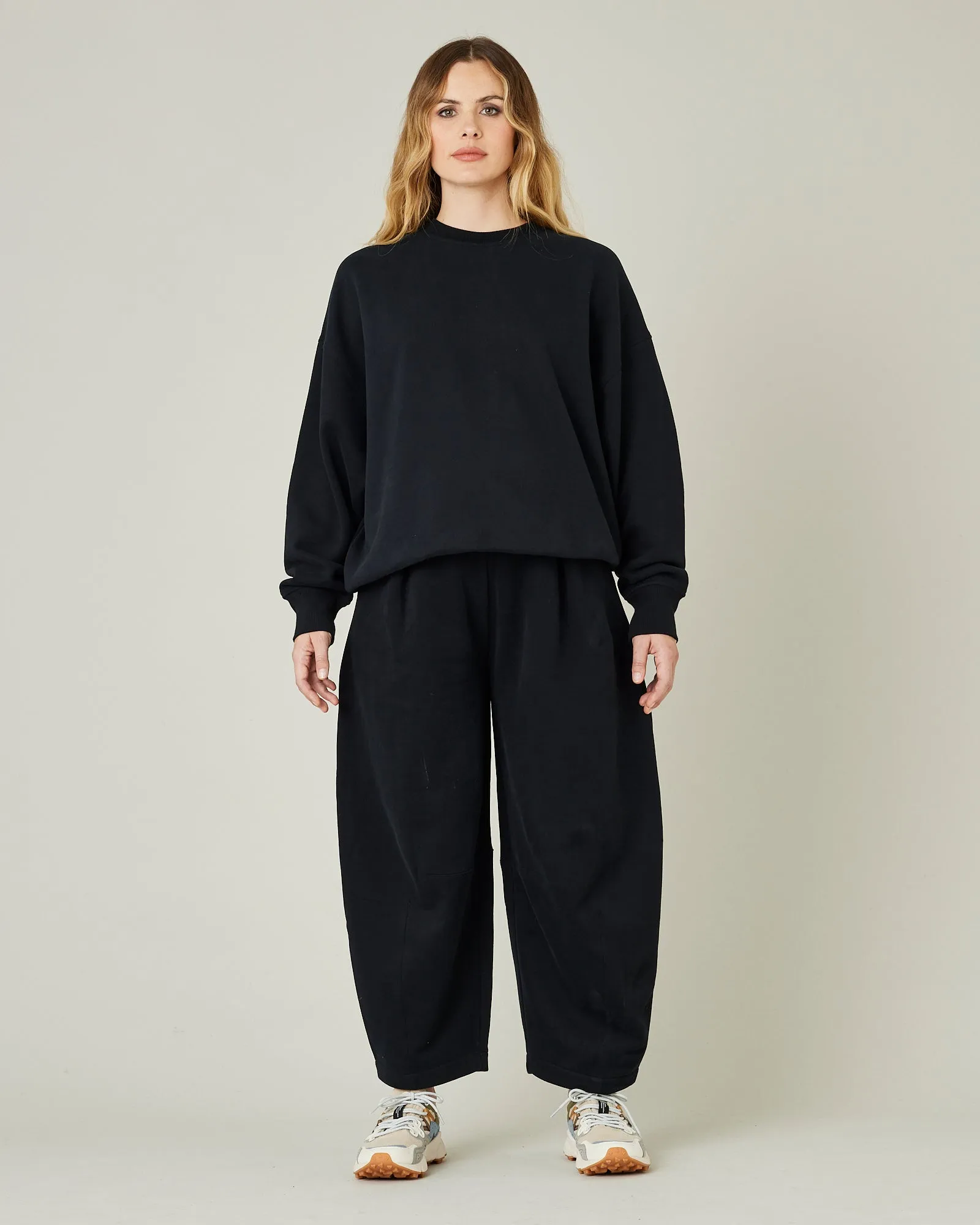 Daisy Black Organic Cotton Jersey Trousers