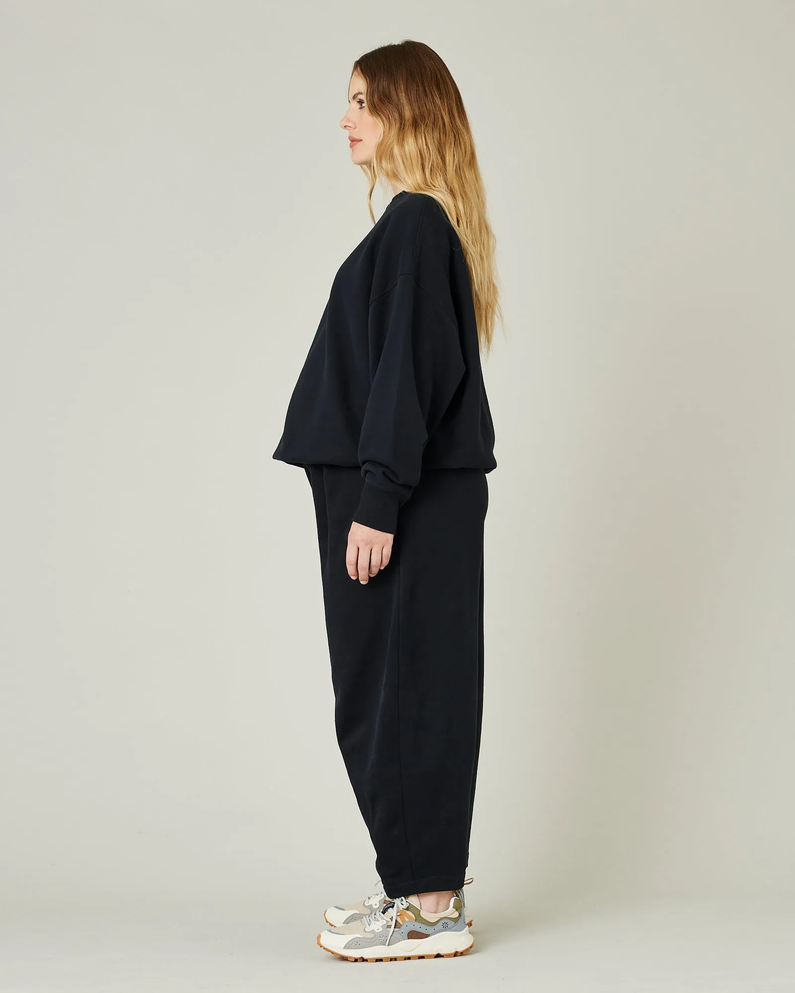 Daisy Black Organic Cotton Jersey Trousers