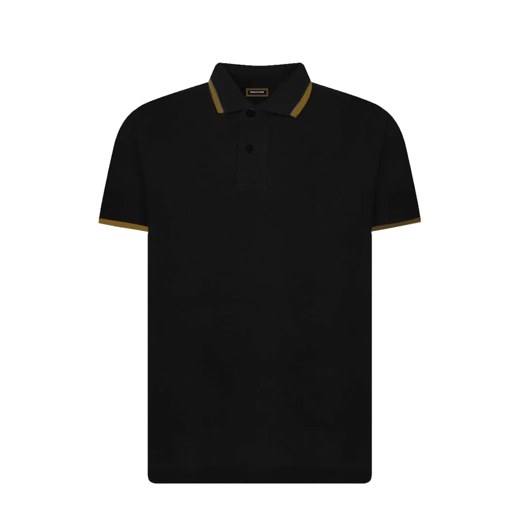 Denim & Flower Black Men Polo