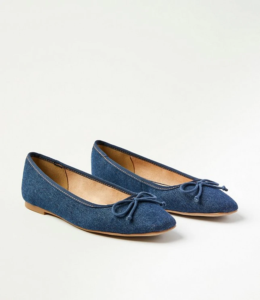 Denim Ballet Flats