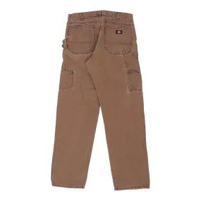 Dickies Carpenter Trousers - 30W 28L Brown Cotton