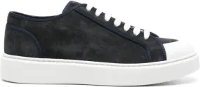 Doucal's rubber-toecap suede sneakers Blue