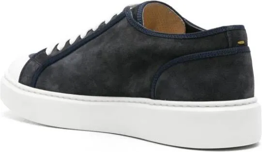 Doucal's rubber-toecap suede sneakers Blue