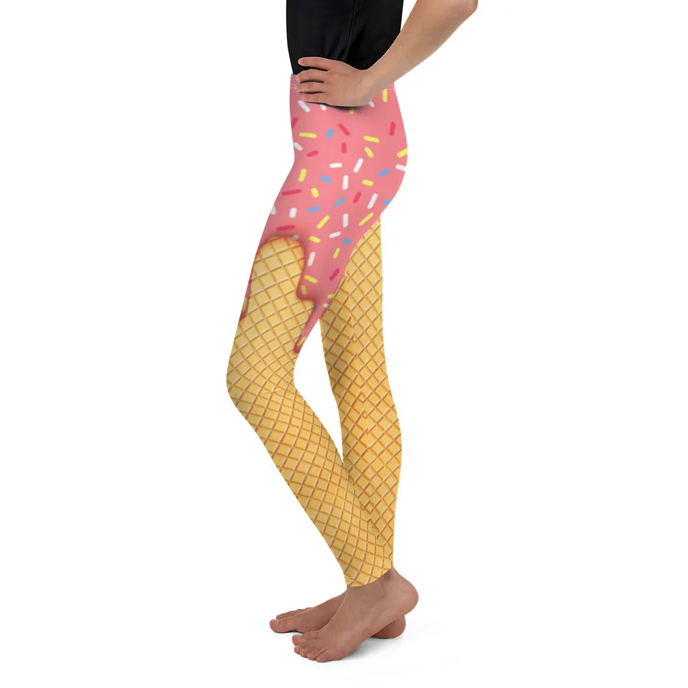 Dripping Ice Cream Youth Leggings