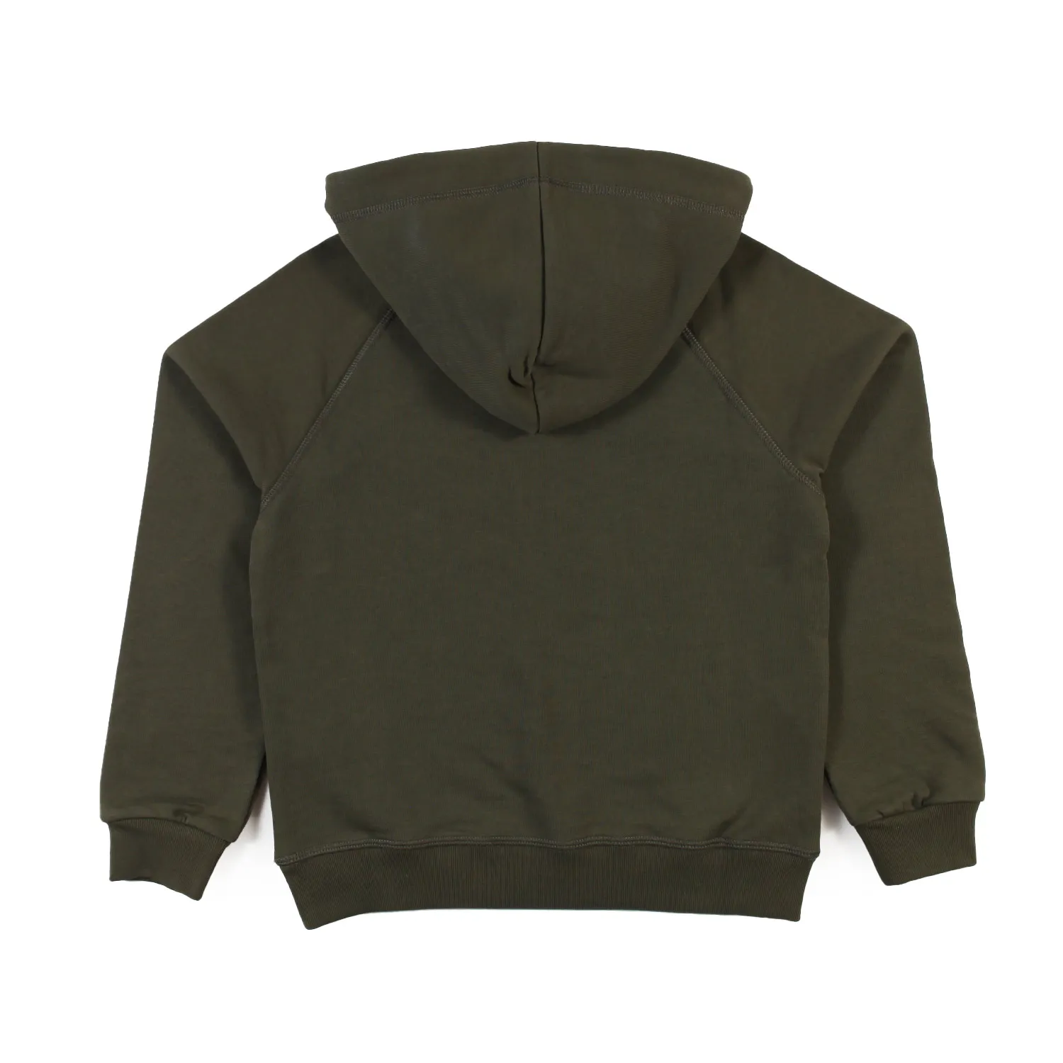 Dsquared2 Military Green Hoodie With Yellow Dsq2 Logo