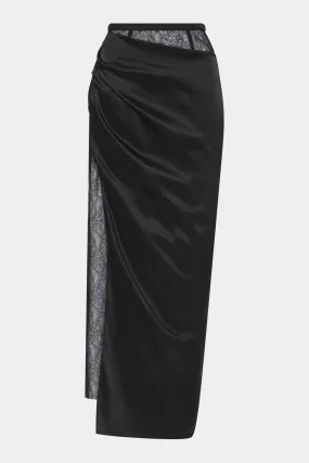 Dunya Draped Skirt | Black