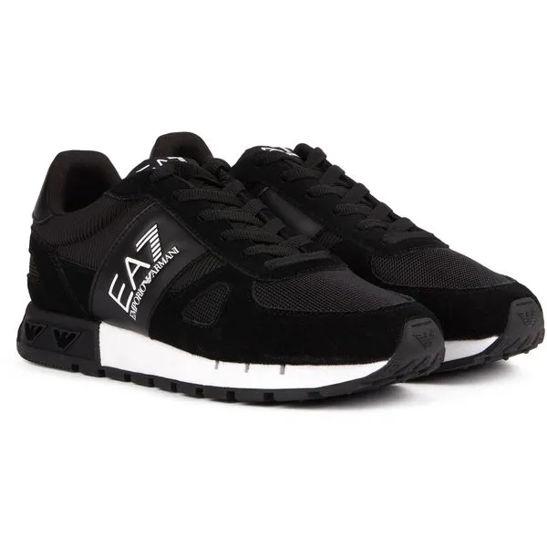 Ea7 B&W Mesh Run Trainers