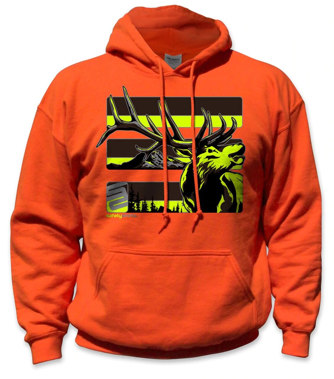 Elk Stealth Safety Hoodie - Yellow/Gray/Reflective/Orange