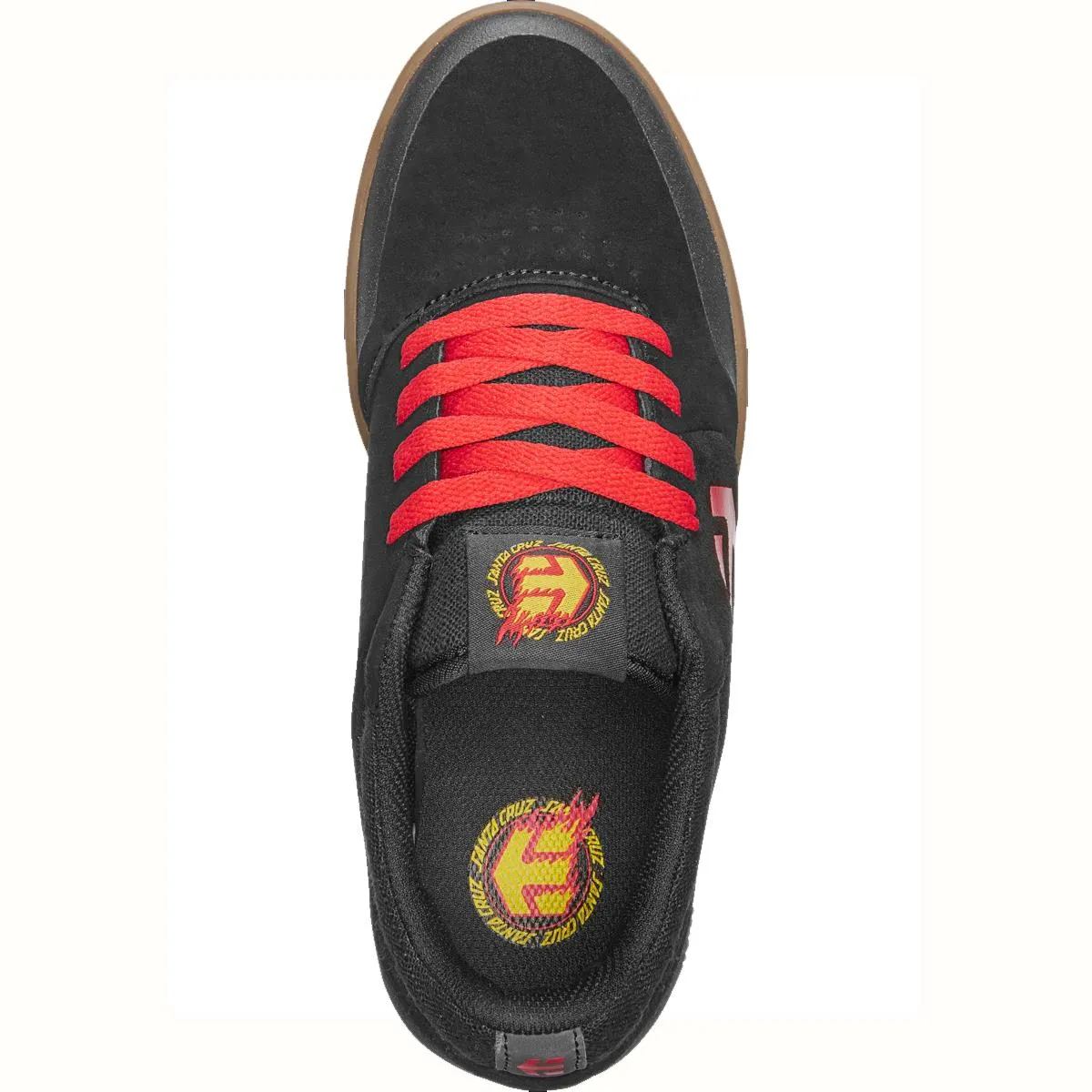 Etnies Marana X Santa Cruz Black Gum Black Skate Shoes