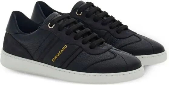 Ferragamo logo-print leather sneakers Black