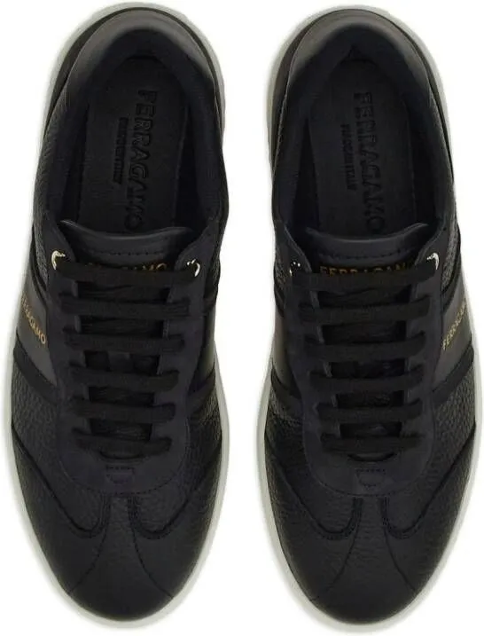 Ferragamo logo-print leather sneakers Black