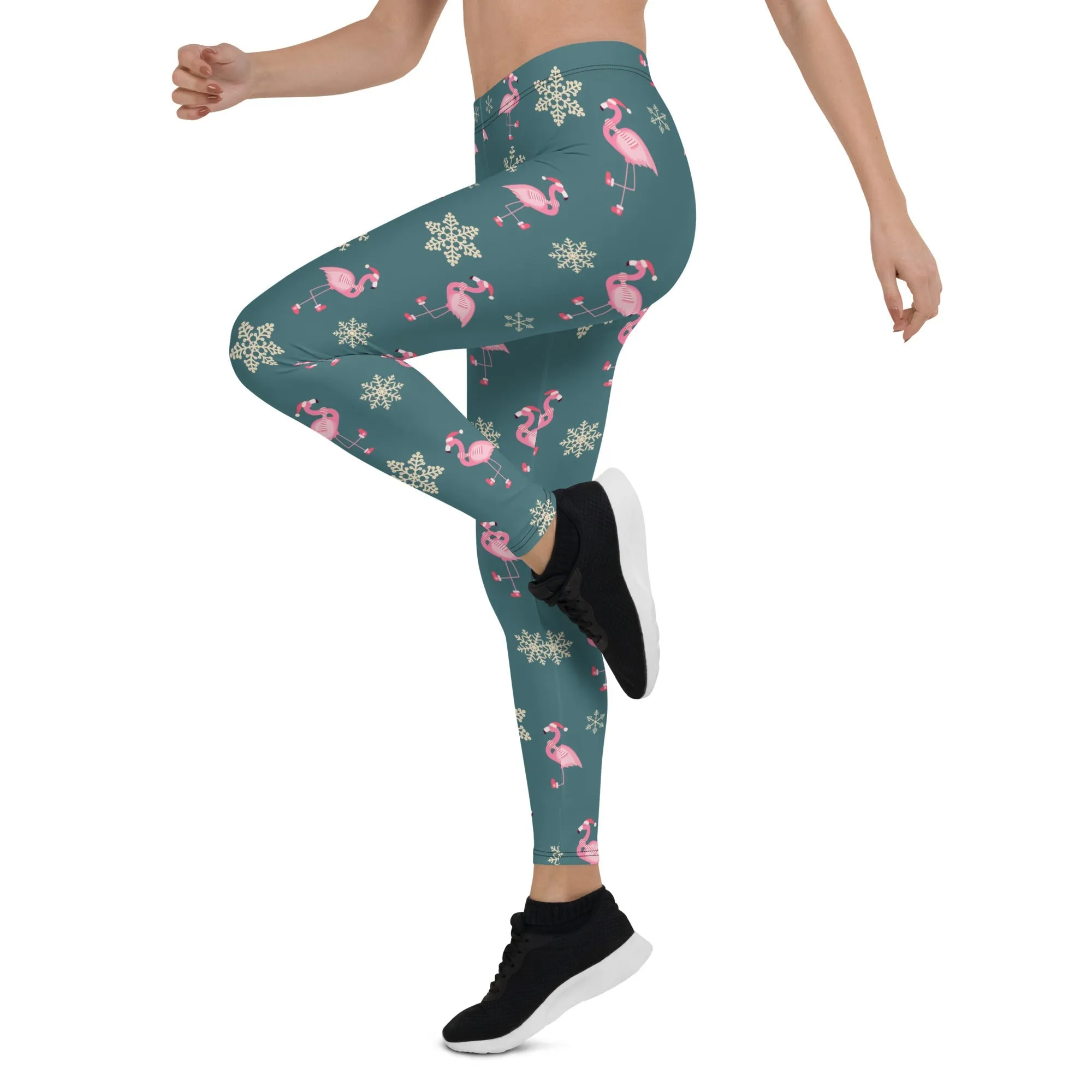 Festive Flamingos Leggings