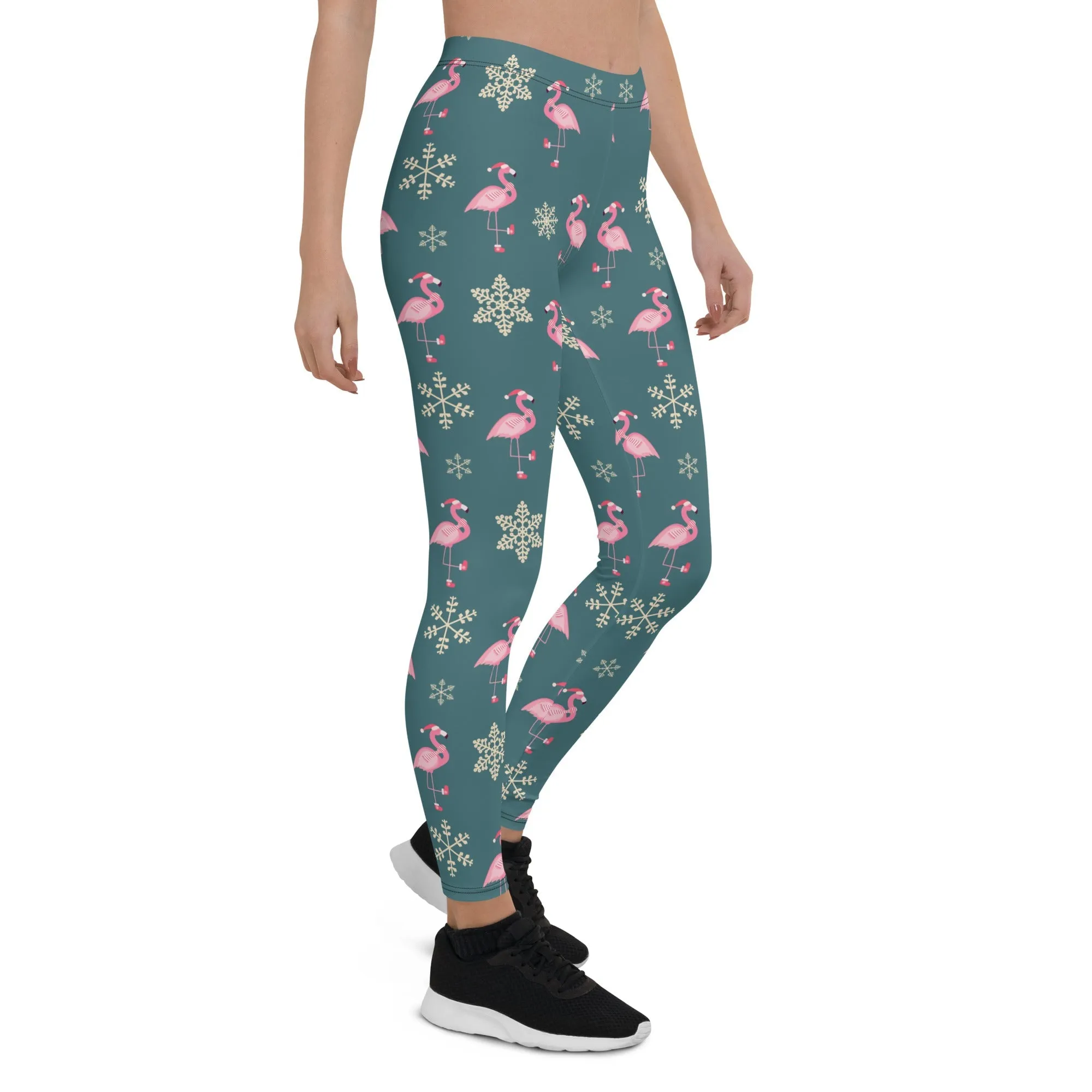 Festive Flamingos Leggings