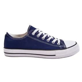 FR1 Women's Classic Low Top Sneakers Navy Blue Vegas