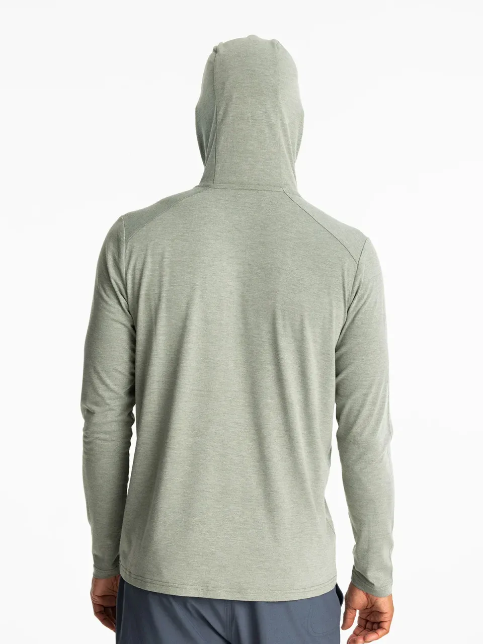 Free Fly Men's Bamboo Shade Hoodie: Heather Agave Green