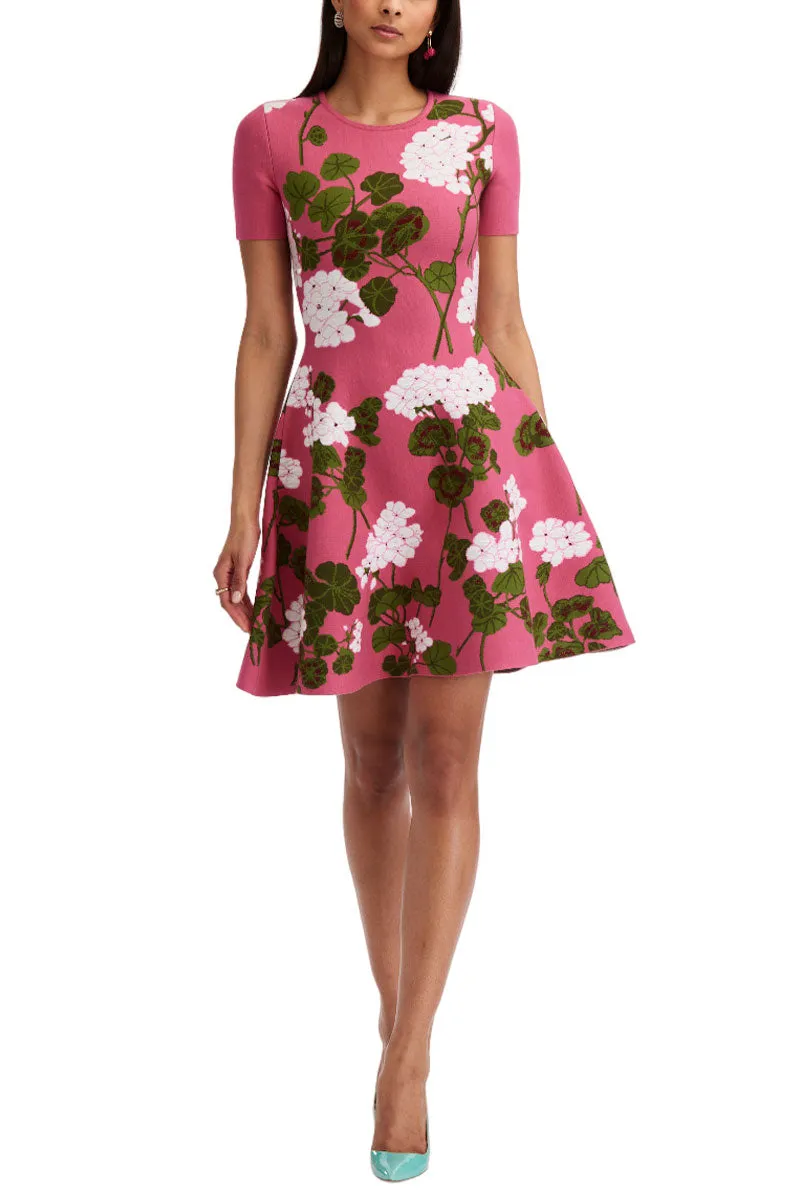 Geranium Jacquard Dress