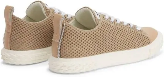 Giuseppe Zanotti Frankie perforated leather sneakers Neutrals