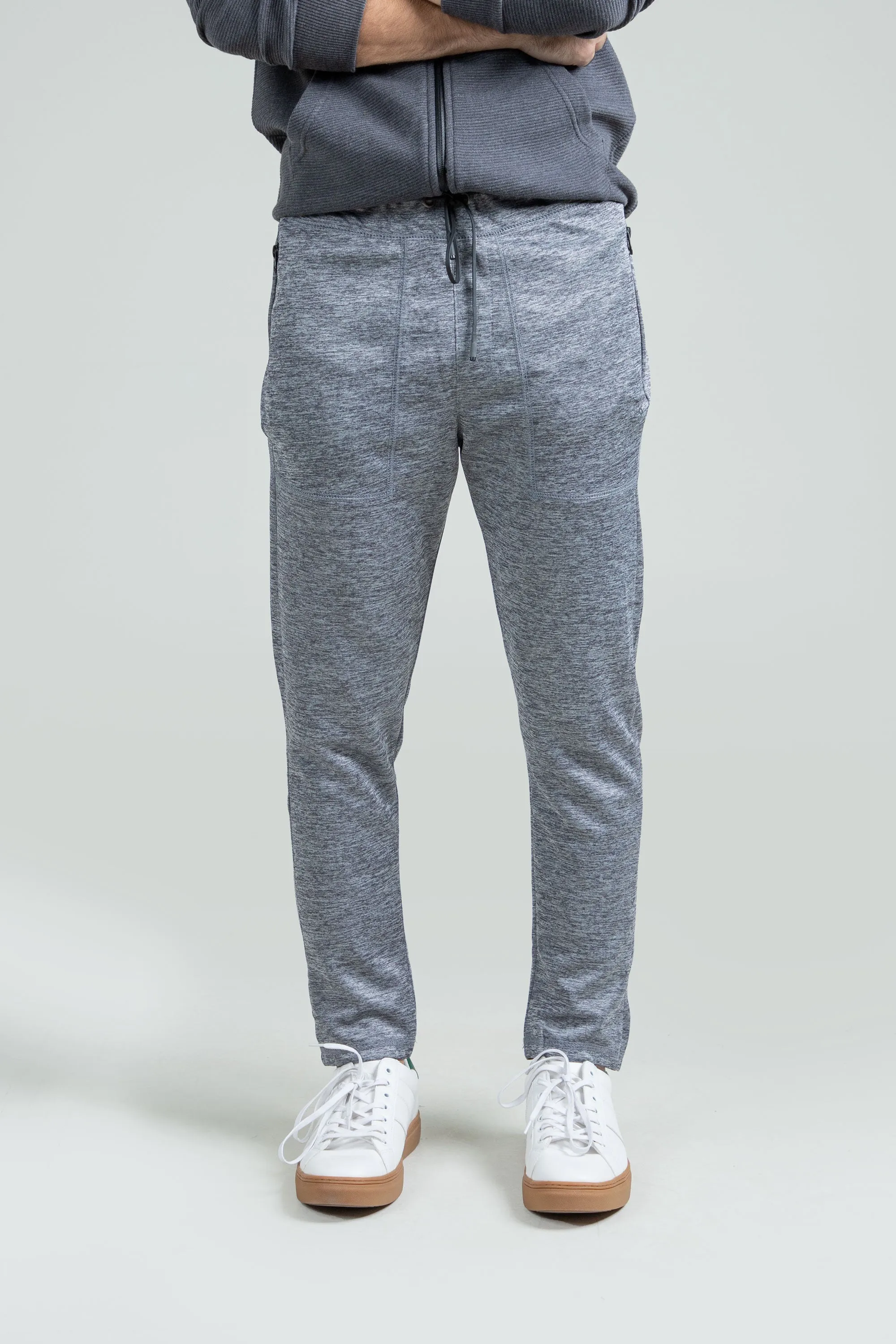 Grey Melange Trousers