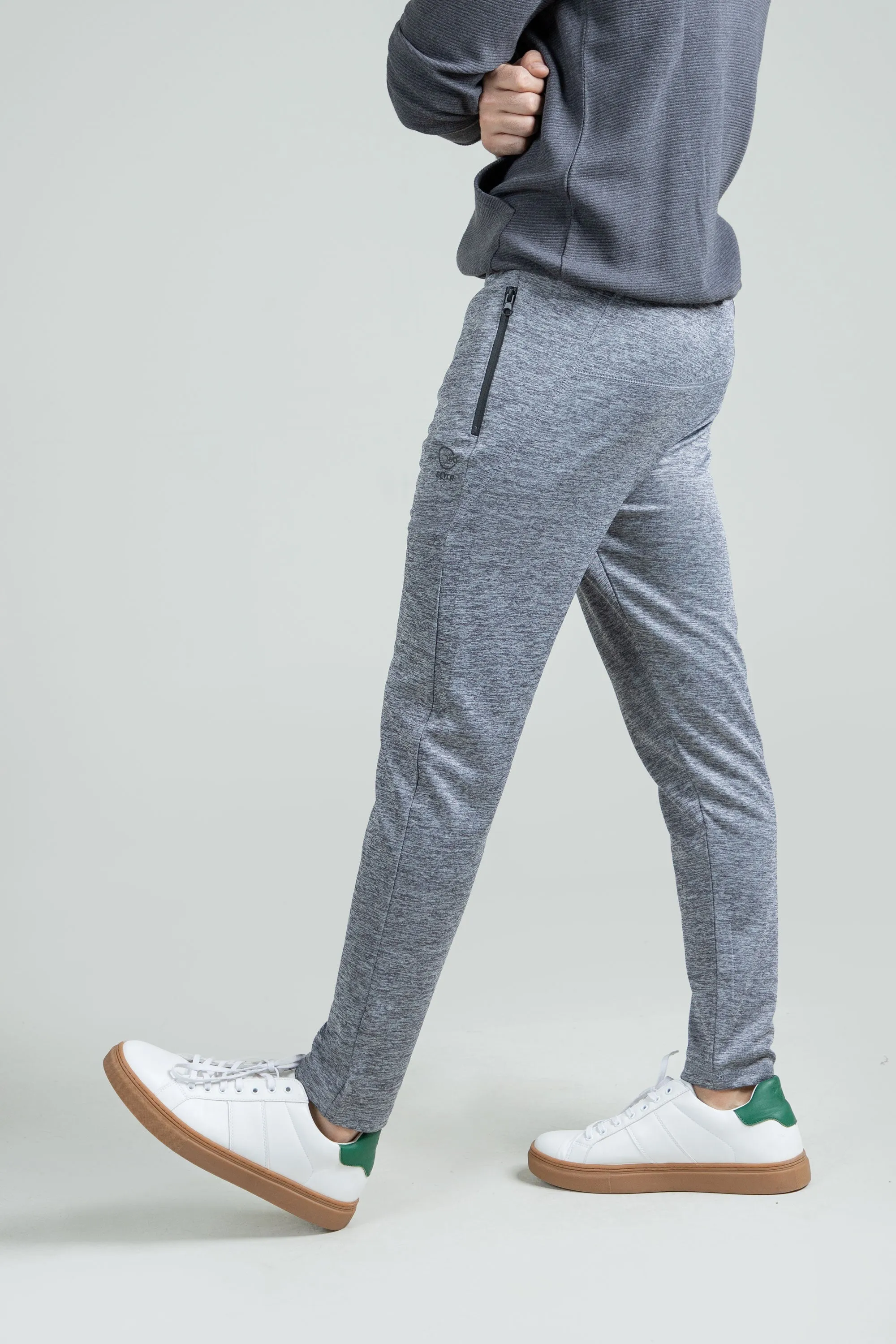 Grey Melange Trousers