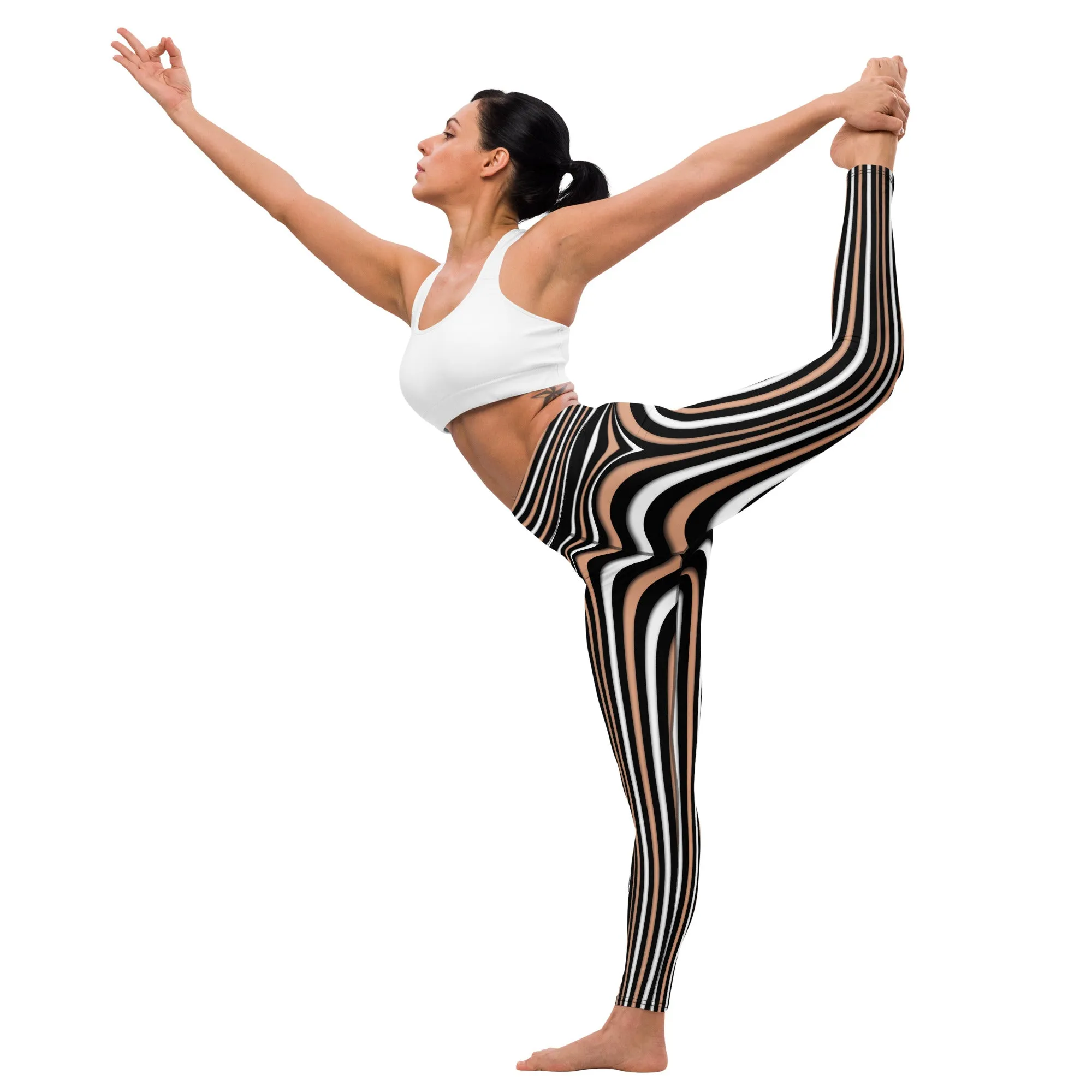 Heart Shaped Illusion Yoga Leggings