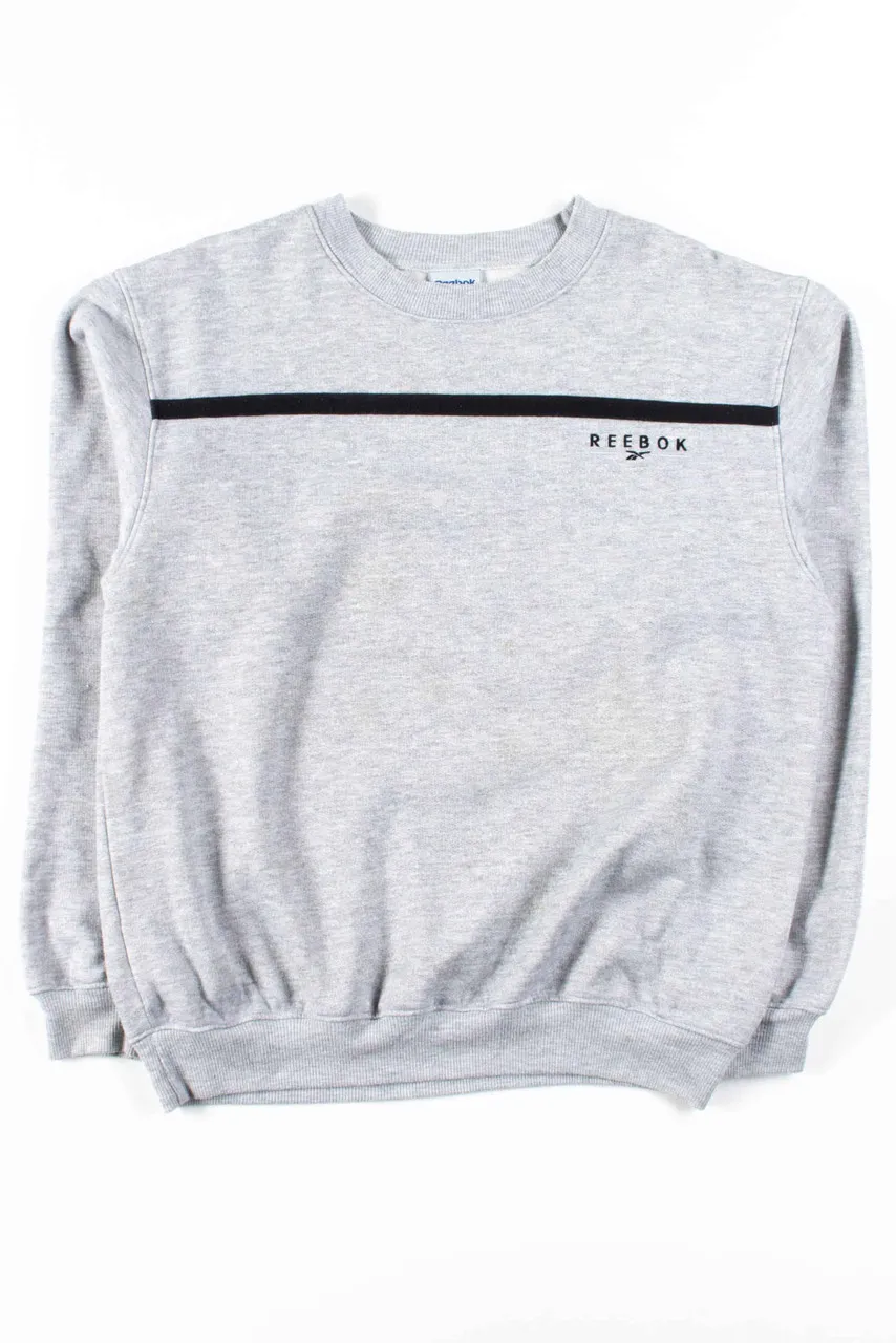 Heather Grey Reebok Stripe Sweatshirt