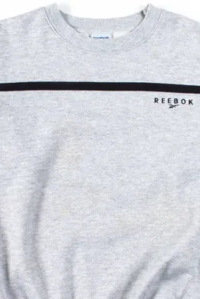 Heather Grey Reebok Stripe Sweatshirt