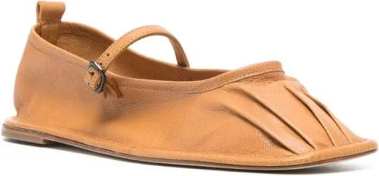 Hereu Dansa pleated slipper Brown