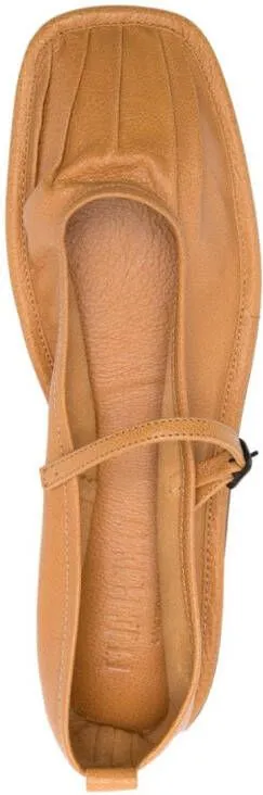 Hereu Dansa pleated slipper Brown