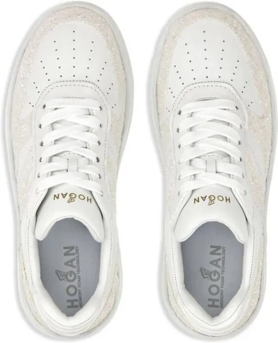 Hogan panelled low-top sneakers Grey