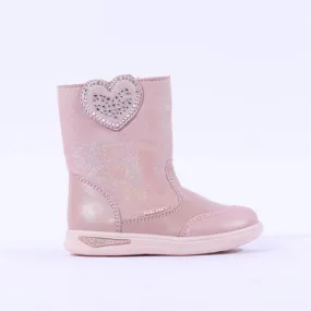 Isabel Gem Heart Boot - Rose Sparkle