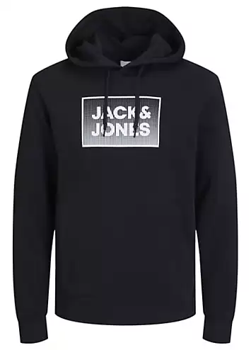 Jack & Jones Plus Size Logo Print Hoodie | Grattan