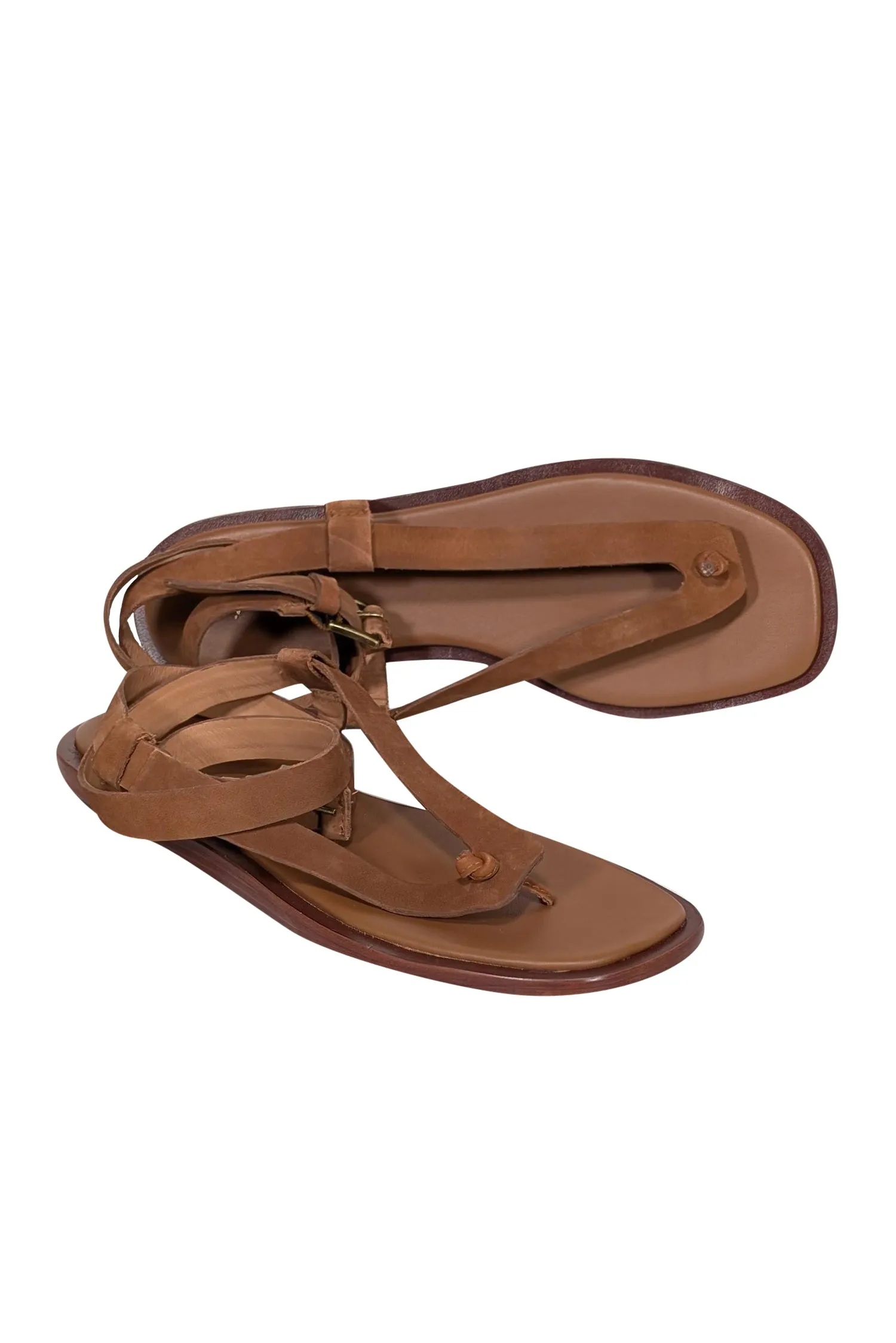 Joie - Tan Leather Stappy Thong Sandals Sz 7