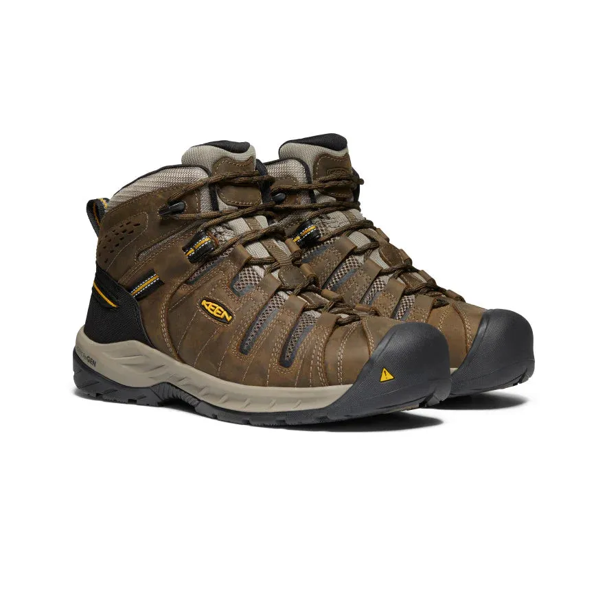 Keen Men's Flint II Boot (Steel Toe) 10D Cascade Brown/Golden Rod