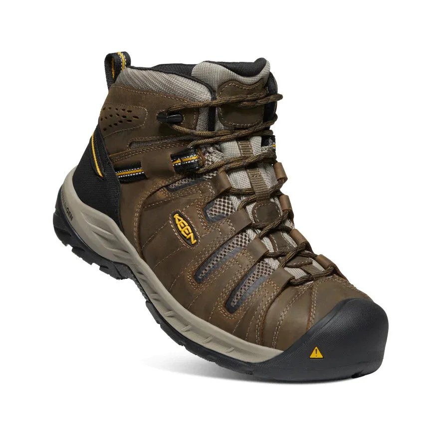 Keen Men's Flint II Boot (Steel Toe) 10D Cascade Brown/Golden Rod