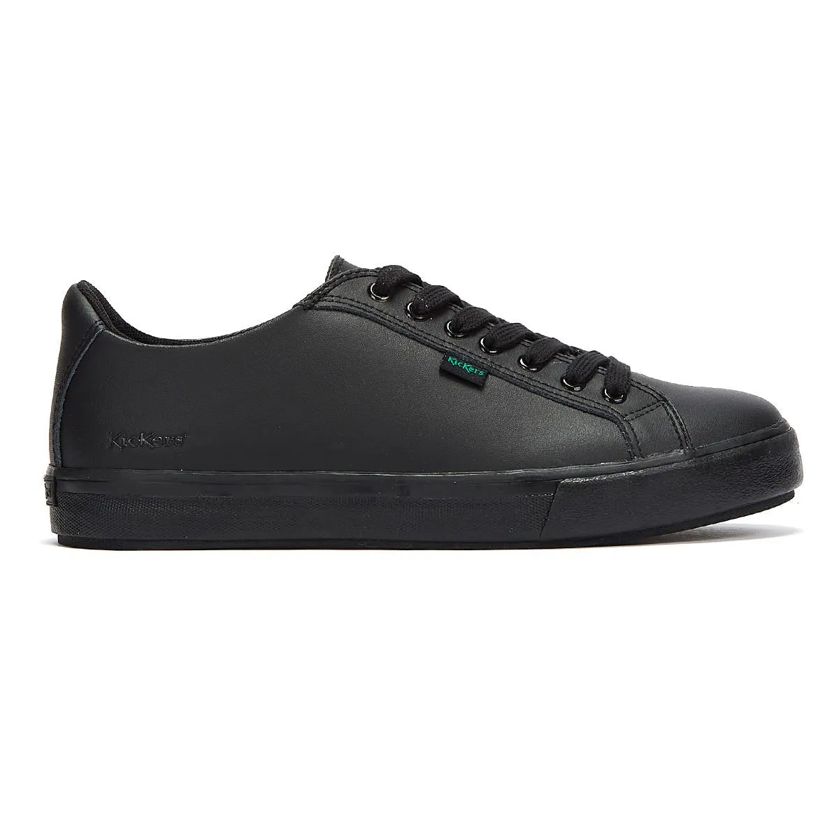 Kickers Black Leather Tovni Lacer Trainers