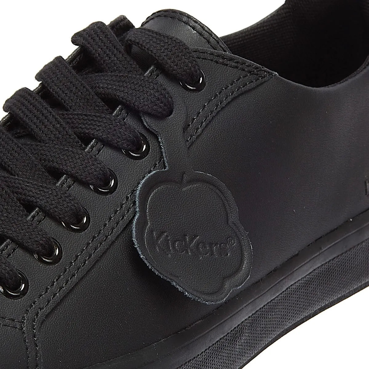 Kickers Black Leather Tovni Lacer Trainers